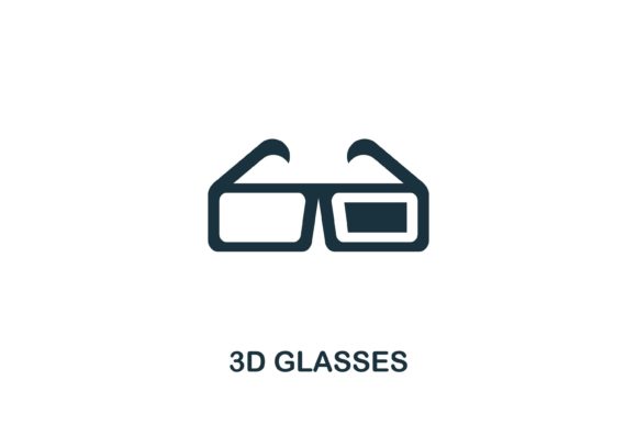 3D Glasses Icon: Versatile Vector Graphics for Design