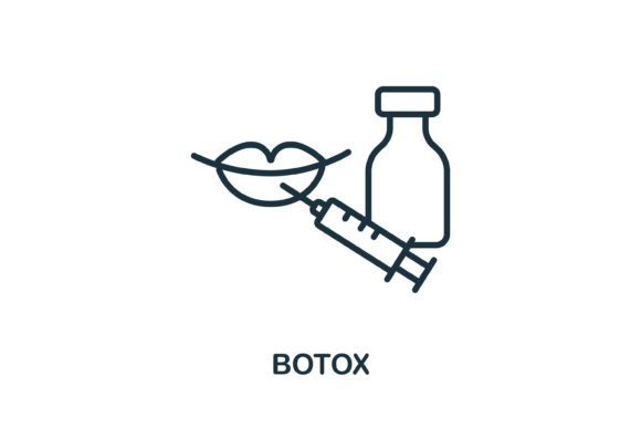 Botox Icon: Essential Vector Graphics for Cosmetology