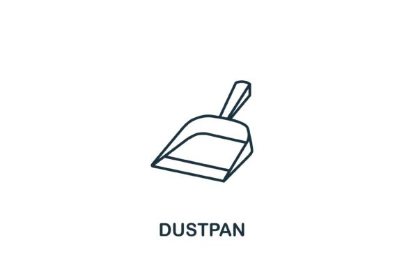 Evaluating the Dustpan Icon from Cleaning Collection for Design Projects