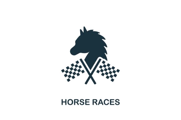 Horse Races Icon: Versatile Vector for Web Design