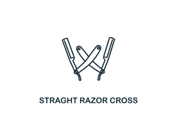 Straight Razors Cross: Evaluating a Vector Asset for Barber Shop Branding