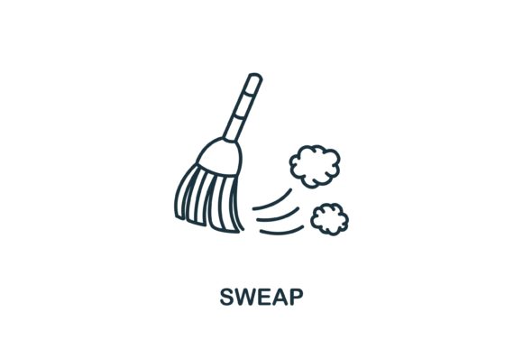 Sweep Icon: Essential Cleaning Collection Vector