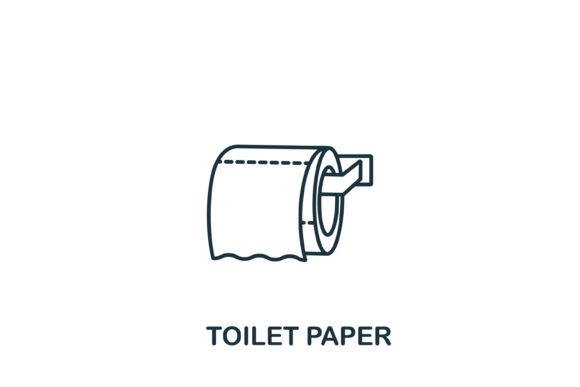 Toilet Paper Icon: Essential Vector for Modern Design