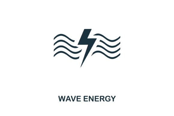 Wave Energy Icon: Clean Vector Assets